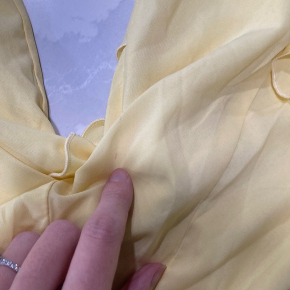 Yellow Ruffled Halter Dress - Picture 14 of 15